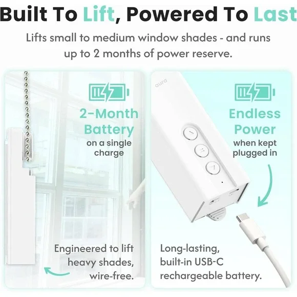 Aura Smart Shade Motor Blind Automation WiFi Alexa Google Open Box New - Picture 5 of 5